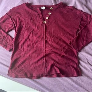 Henley Sweater Top